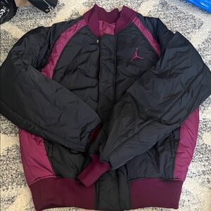 Jordan Men's Black and Burgundy Jacket